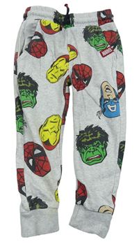 Svetlosivé melírované tepláky s Avengers MARVEL