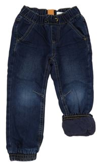 Tmavomodré cuff podšité rifle PUSBLU