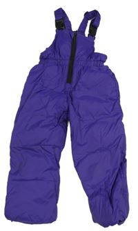 Tmavofialové šusťákové zimní oteplovačky 