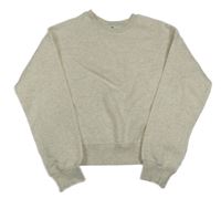 Svetlošedá -smotanová melírovaná crop mikina H&M