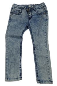 Modro-biele plesňové skinny teplákové rifle MISS ROIS