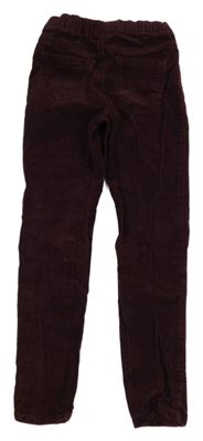 Mahagónovoé elastické manšestráky H&M