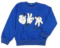 Zafírová mikina s dlaněmi