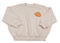 Svetloružová oversize mikina s tekvicou a nápismi Matalan