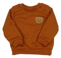 Medová tepláková mikina s medvedíkom