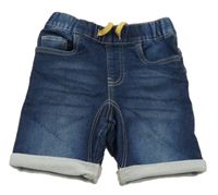 Tmavomodré teplákové riflové kraťasy Kids