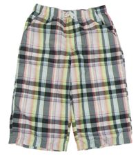 Kockované capri šušťákové nohavice pbc