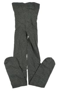 Tmavošedé melírované punčocháče H&M