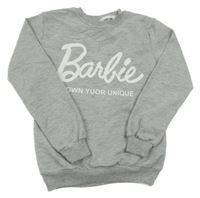 Sivá melírovaná mikina s logem - Barbie ZARA