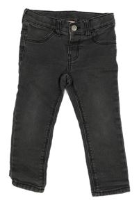 Tmavosivé skinny teplákové rifle HEMA