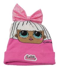 Růžovo-bílá čepice s L.O.L. SURPRISE! PRIMARK