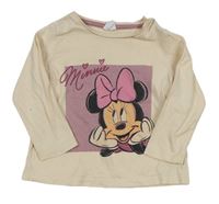 Béžové tričko s Minnie zn. Disney