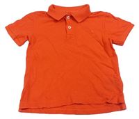 Červené polo tričko s výšivkou H&M