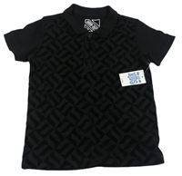 Čierne vzorované polo tričko Matalan