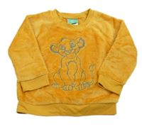 Horčicová chlpatá mikina so Simbou Disney