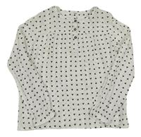 Bílá polo halenka s trojúhelníky Zeeman