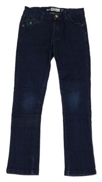 Tmavomodré slim rifle so srdcem In Extenso