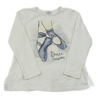 Bílé triko s baletními piškoty OVS