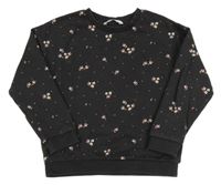 Antracitová květovaná mikina M&S