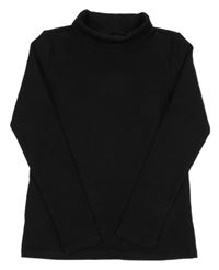 Čierny rebrovaný rolák Tu