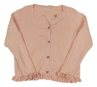 Ružový rebrovaný prepínaci sveter F&F