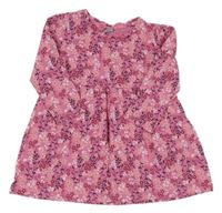 Ružové kvetované bavlnené šaty Kiki&Koko