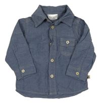 Tmavomodrá melírovaná košile