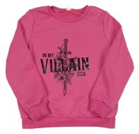 Tmavoružová mikina s mečem