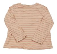 Růžové pruhované triko George