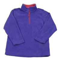 Fialová fleecová funkčná mikina Quechua