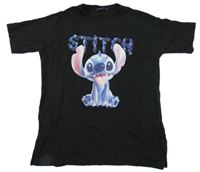 Čierne tričko so Stitchem Disney