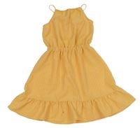 Oranžové kostkované šaty H&M