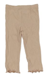 Pudrové žebrované legíny H&M