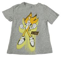 Sivé melírované tričko so Super Sonicem H&M