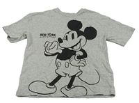 Šedé melírované tričko s Mickeym H&M