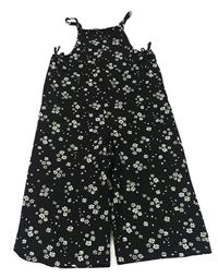 Černý květovaný culottes overal Matalan