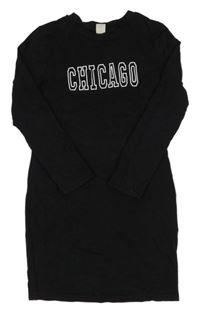 Čierne šaty s nápisom shein