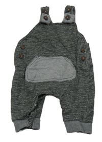 Šedé melírované laclové kalhoty s kapsou George