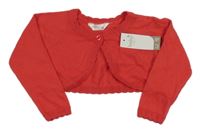 Nové - červené propínací svetrové bolerko M&S