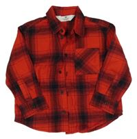 Červeno-černá kostkovaná košile H&M