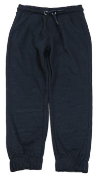 Černo-tmavomodré vzorované tepláky Nutmeg