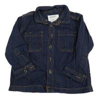 Tmavomodrá rifľová bunda s vreckami Denim Co.