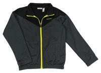 Tmavošedo-čierna športová prepínaci mikina