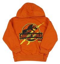 Oranžová mikina s Jurským světem a kapucňou Primark