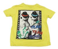 Žlté tričko s potlačou Kiki&Koko