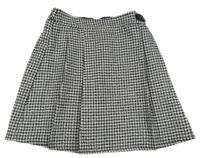 Čierno-biela trblietavá úpletová vzorovaná sukňa F&F