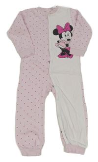 Růžovo-bílý overal s Minnie H&M