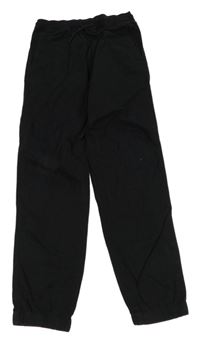 Černé plátěné kalhoty H&M