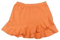 Oranžová bavlnená sukňa Kiabi
