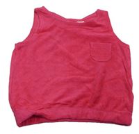 Ružový froté crop top zn. H&M